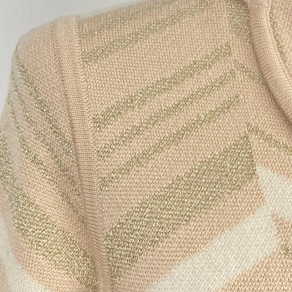 DVF Metallic Stripe Double Breasted Knit Cardigan Sweater - Size S/M - Picture 8 of 14